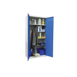 Armoire d’entretien monobloc acier AM091882 | Armoire produits et balais
