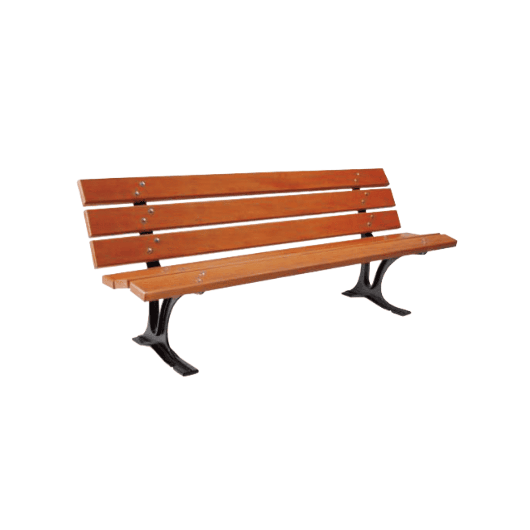 Banc Barcelone | Banc bois et fonte pour collectivités