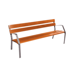 Banc Modo-08 | Banc urbain bois exotique 5 lames 180 cm