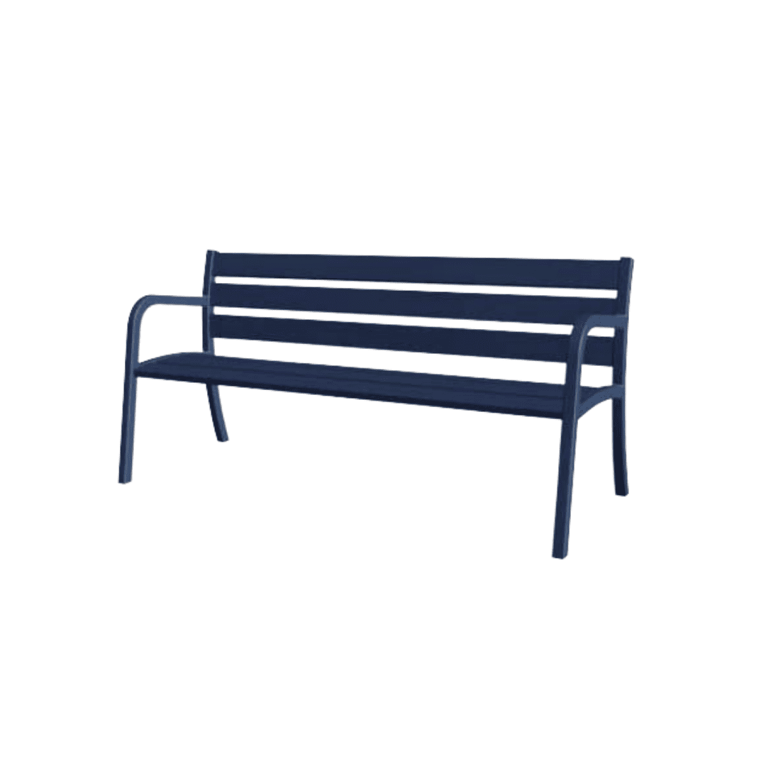 Banc Modo métal | Banc extérieur métallique pour espaces publics