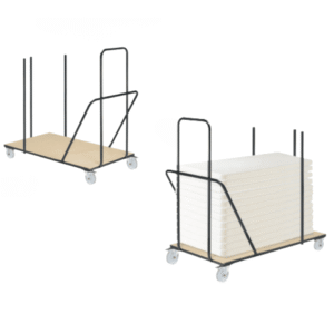 Chariot Plus | Chariot pour tables rectangulaires collectivités