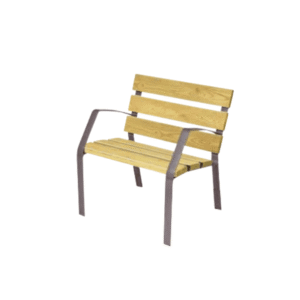 Fauteuil Modo-08 | Fauteuil urbain bois exotique