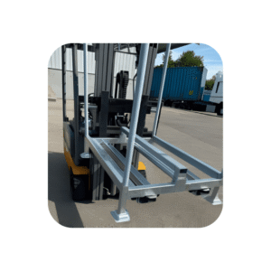 Palette porte-barrières | Support de stockage pour barrières