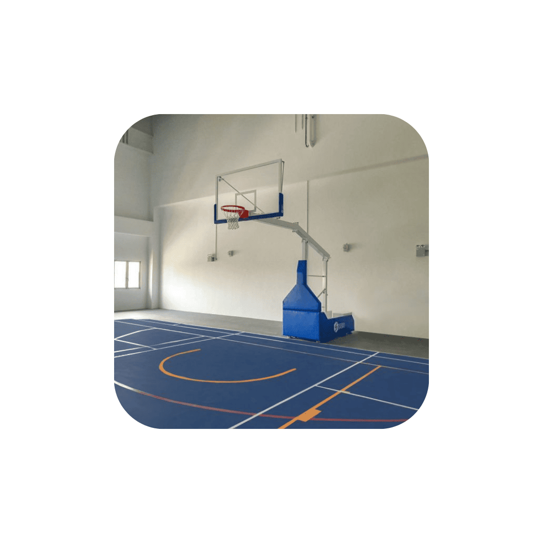 Panier de basket intérieur 5x5 mobile et repliable | Projection 3,25 m