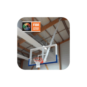 Panier de basket suspendu au plafond | Cadre réglable certifié FIBA