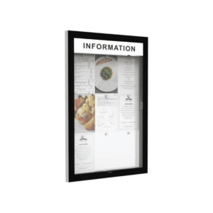 Vitrine d’affichage extérieure Edge aluminium – 2 à 28 A4 design moderne sécurisé