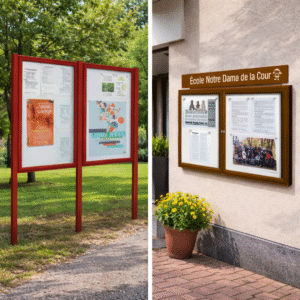 Vitrine d’affichage extérieure Tradition murale aluminium avec affiche protégée