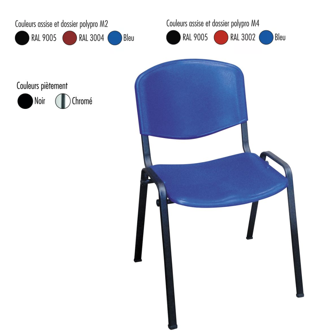 Chaise Iso polypro | Chaise empilable en polypropylène pour collectivités