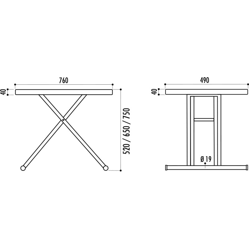 Table éco plus réglable | Table pliante réglable en hauteur pour collectivités – Image 2