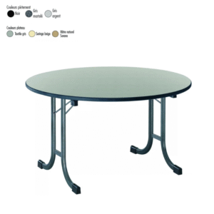 Table Vendée ronde | Table pliante ronde pour collectivités