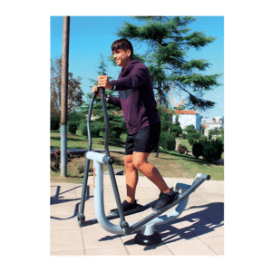 Module de ski de fond extérieur acier pour parcours fitness