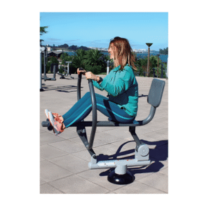 Rameur de fitness extérieur en acier