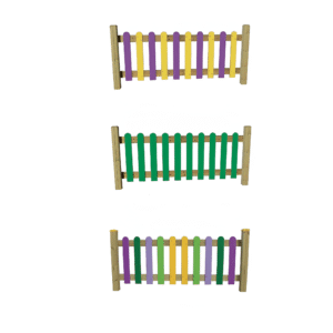 Clôture sécurisée pour aire de jeux en bois