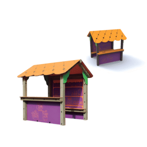 Maisonnette de jeu en bois pour aires de jeux