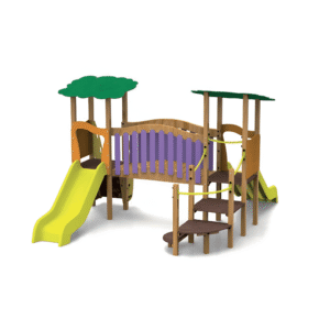 Module de jeu extérieur en bois pour enfants 1-6 ans