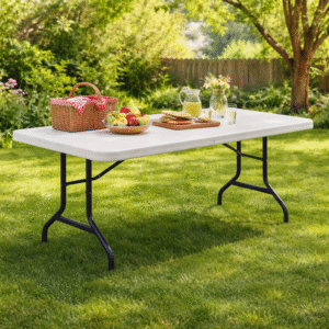 Table pliante rectangulaire 183 x 76 cm – 8 personnes